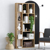 Tallinn (75 x 170 x 18 cm) Sapphire Oak Bokhylla