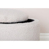 Limpen Puff Vit, Polyester teddy