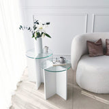 Lily (45 x 55 x 13 cm) Satsbord (2 delar) Vit