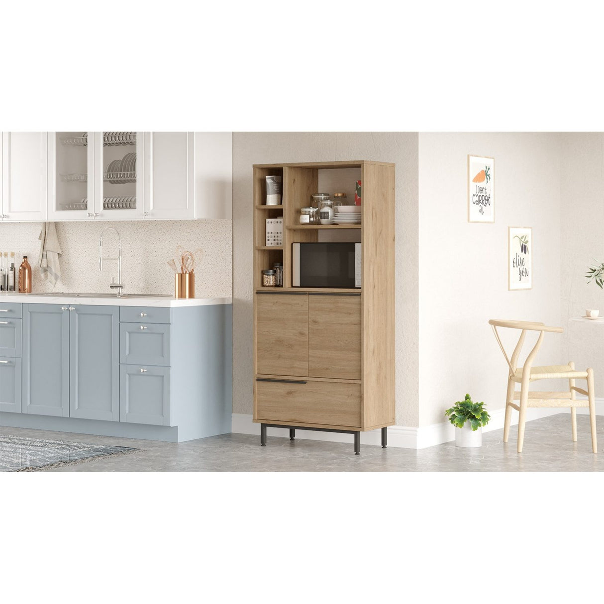 Luxor Kitchen Plus (74,8 x 161,6 x 35,5 cm) Valnöt Kökskåp