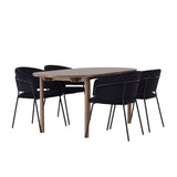 Andy, Selma Oval matgrupp Svart, Natur, 180 x 90