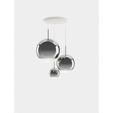 Mirror Ball Rund serie Pendelsystem LED Silver