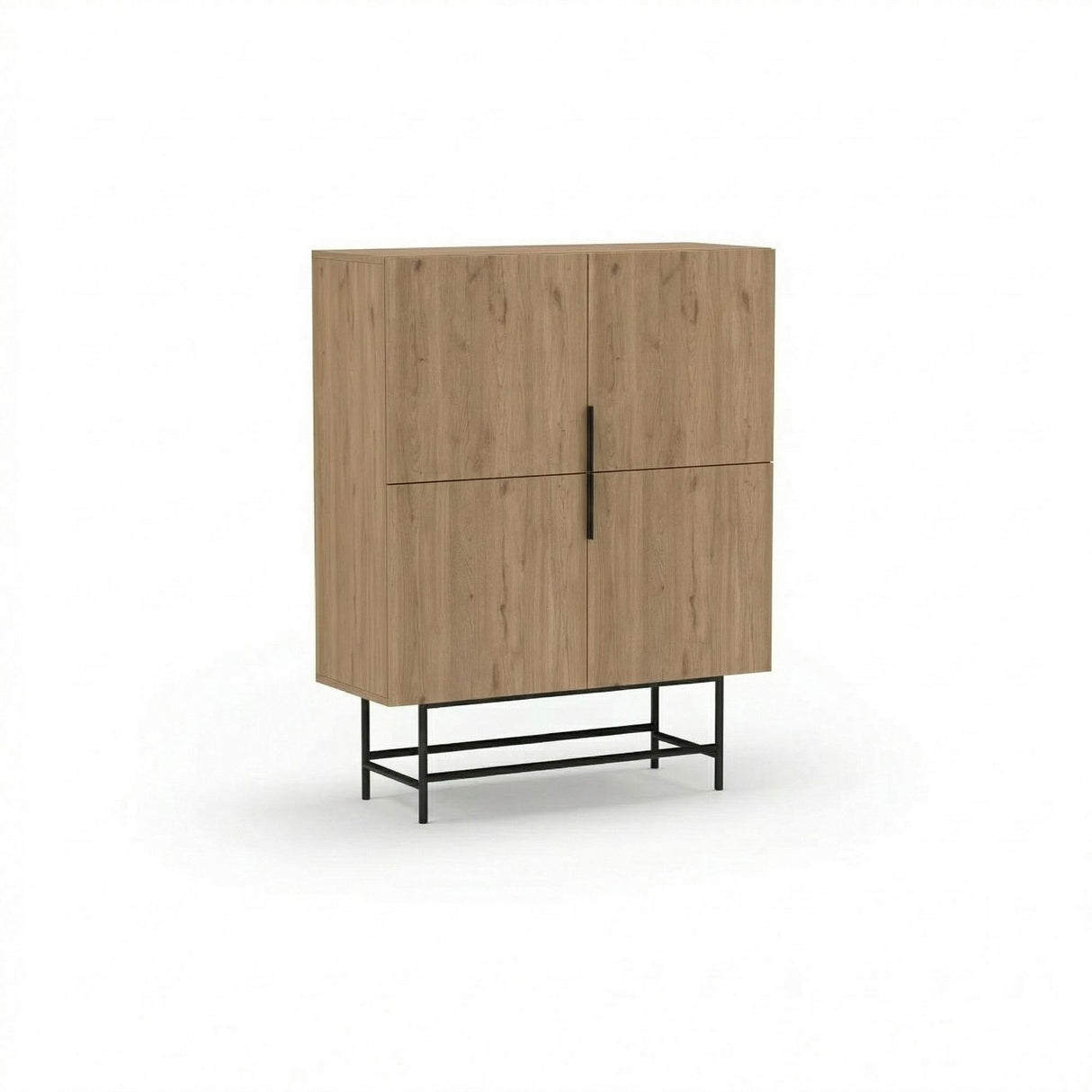 Edinburgh (100 x 128 x 40 cm) Sideboard Naturlig ek svart