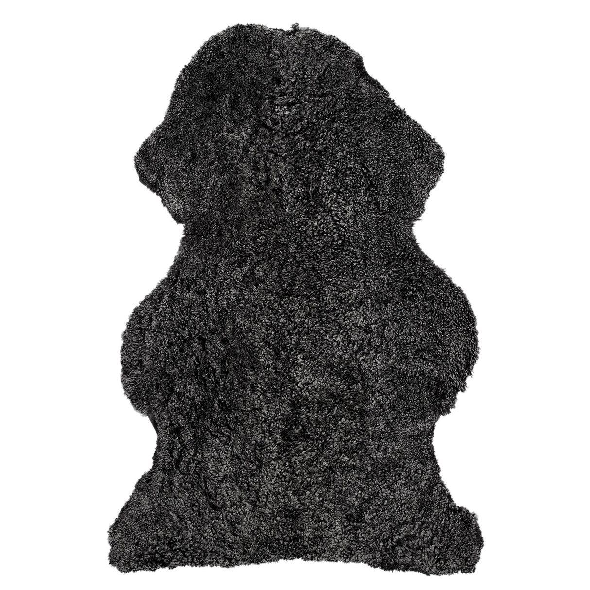 Curly Fårskinn Fäll Dark Grey