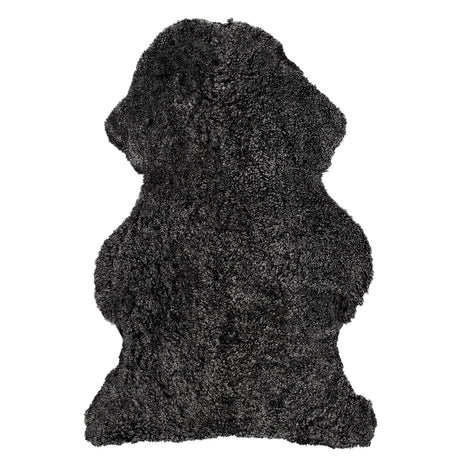 Curly Fårskinn Fäll Dark Grey