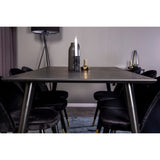 Dipp, Velvet Rektangulär matgrupp Svart,Guld, Svart,Guld, 180 x 90