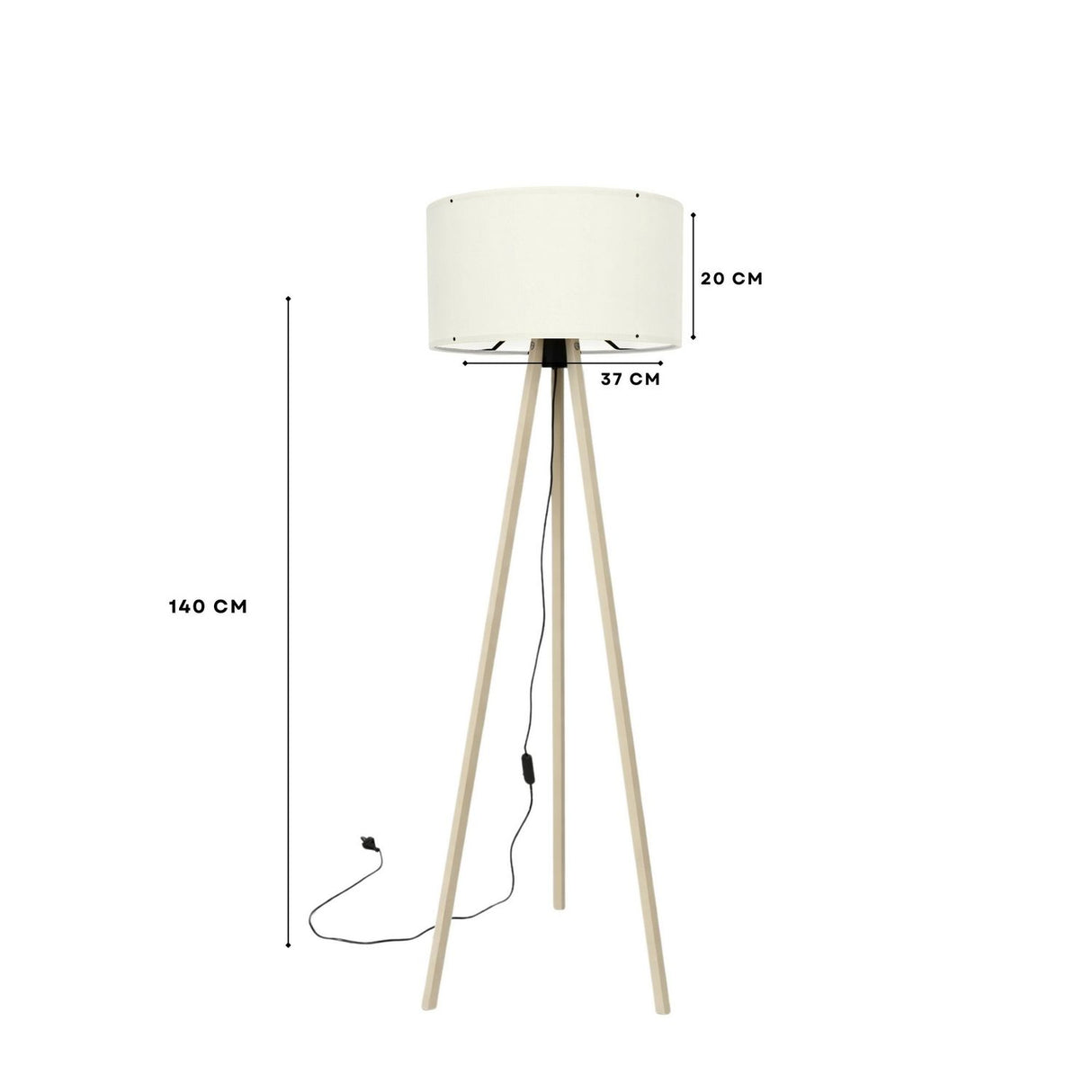 Kyoto (38 x 140 cm) Golvlampa Vit ek