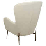 Glam Loungefåtölj Bone White, Antique Brass, 105 cm