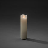 Vaxljus gräddvit, varmvit LED Timer 4/8h 2xAA Dekorationsljus El 5x17,8 cm