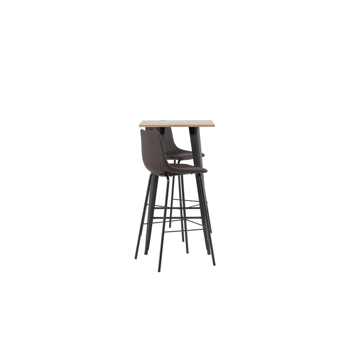 Tempe, Alexi Rektangulär matgrupp Svart,Brun, Valnöt, 60 x 60