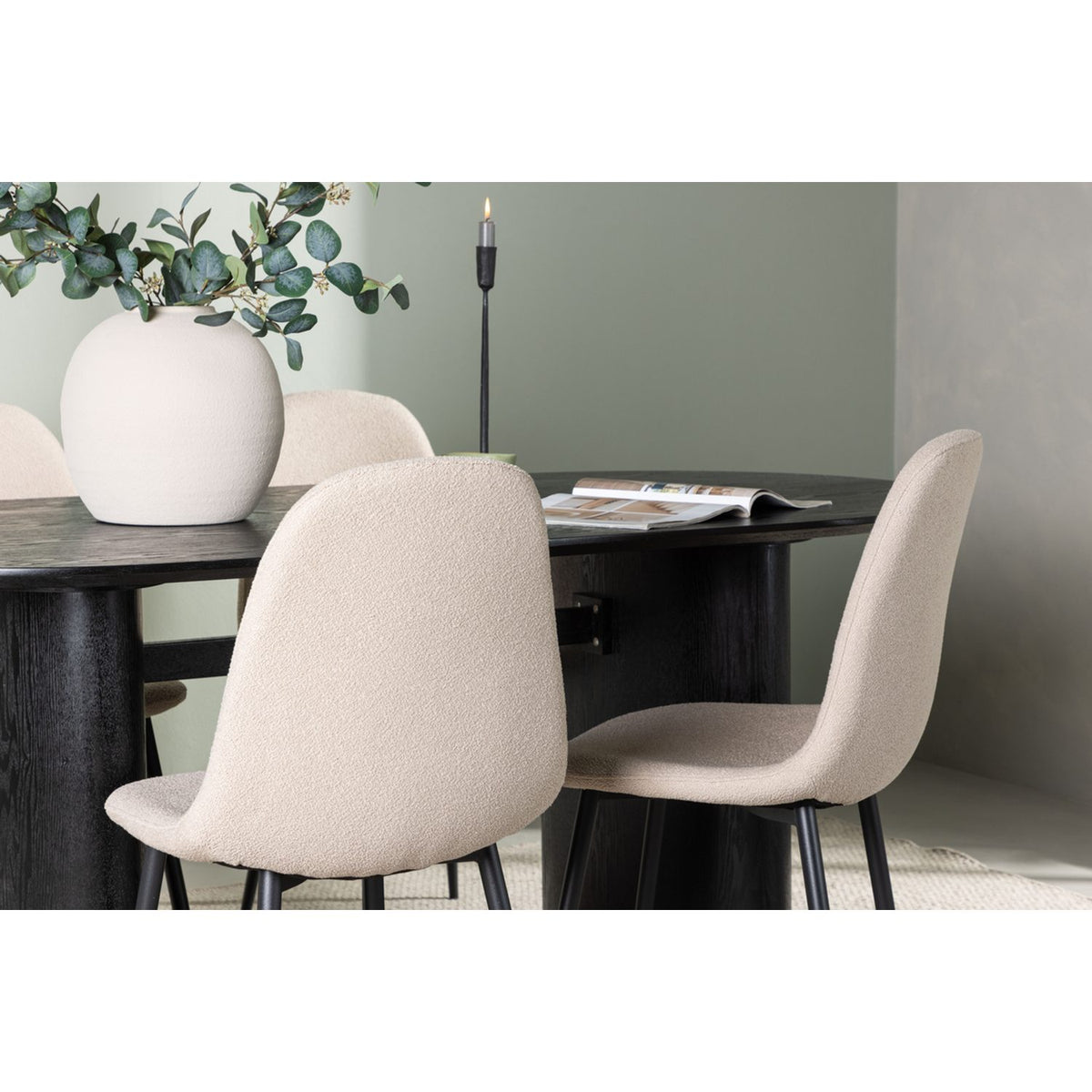 Isolde, Polar Oval matgrupp Beige,Svart, Svart, 180 x 90