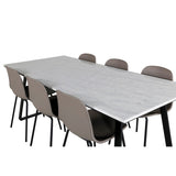 Estelle, Arctic Rektangulär matgrupp Beige