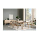 Stord 220x100 cm Vitpigmenterad Ek Matbord
