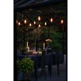 E27 10 Amber Utbytbara LED Svart kabel Dimmer Ljusslinga Ute