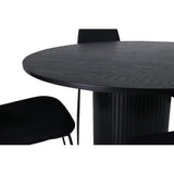 Bianca, Muce Rund matgrupp Svart, Svart, 4st