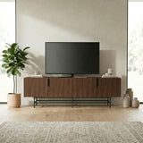 Edinburgh (200 x 55 x 35 cm) TV-bänk Milano valnöt svart