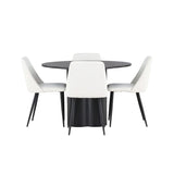 Olivia, Night Rund matgrupp Svart,Vit, Svart, ⌀110