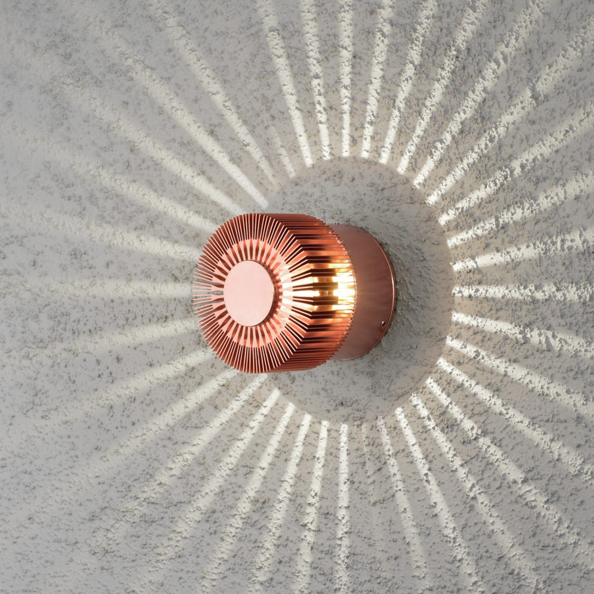 Monza HP-LED 3W Vägglampa Ute Koppar