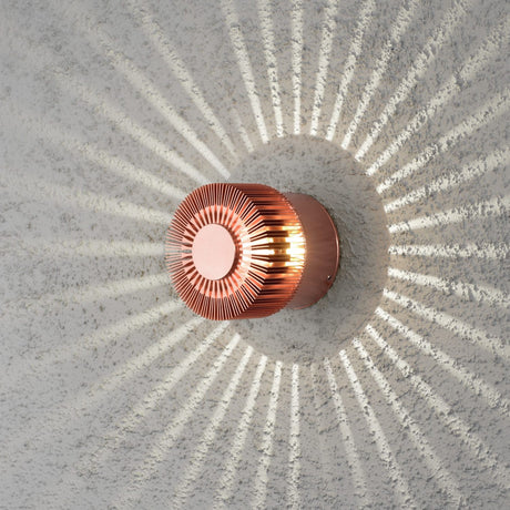 Monza HP-LED 3W Vägglampa Ute Koppar