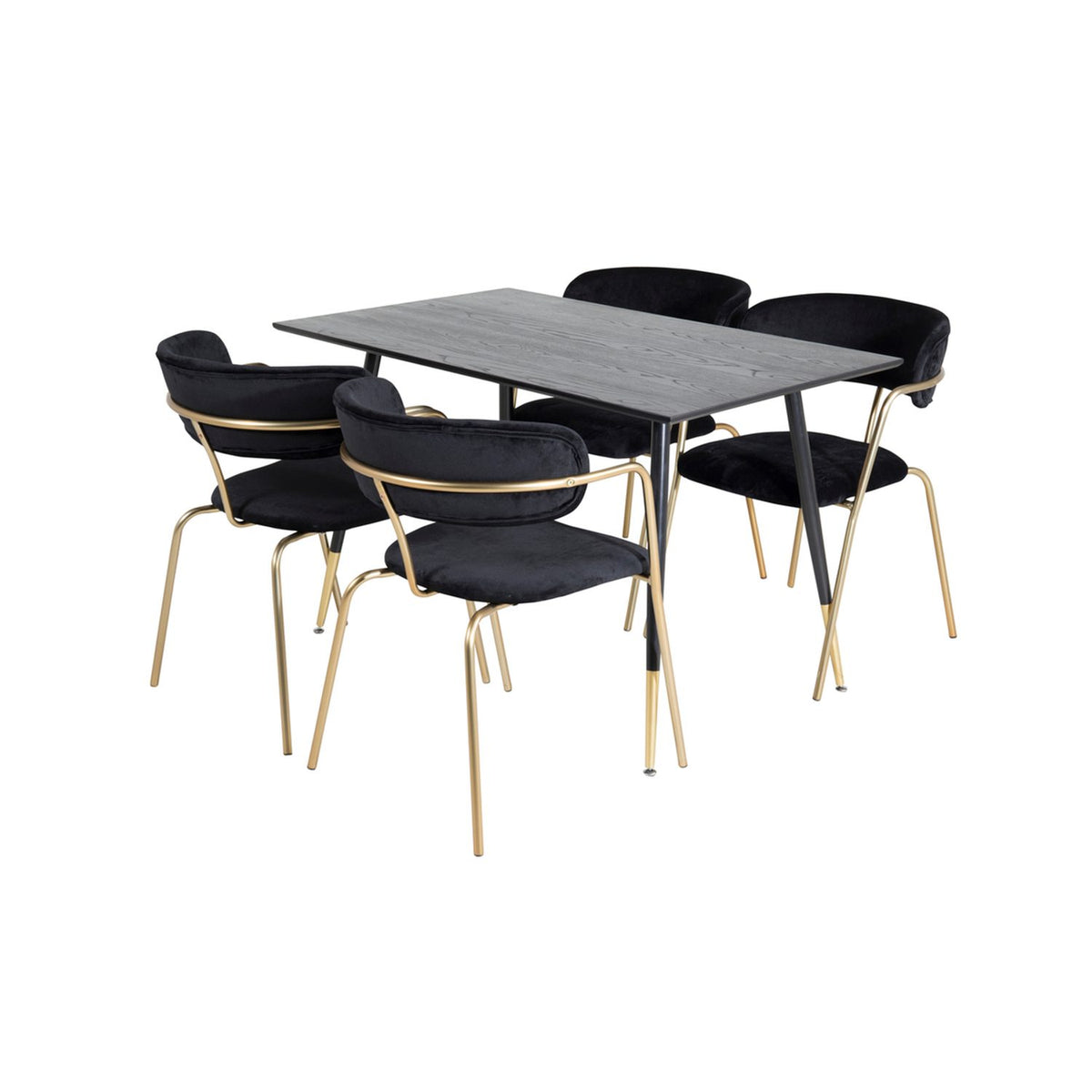 Dipp, Arrow Rund matgrupp Svart,Guld, Svart,Guld, 120 x 85