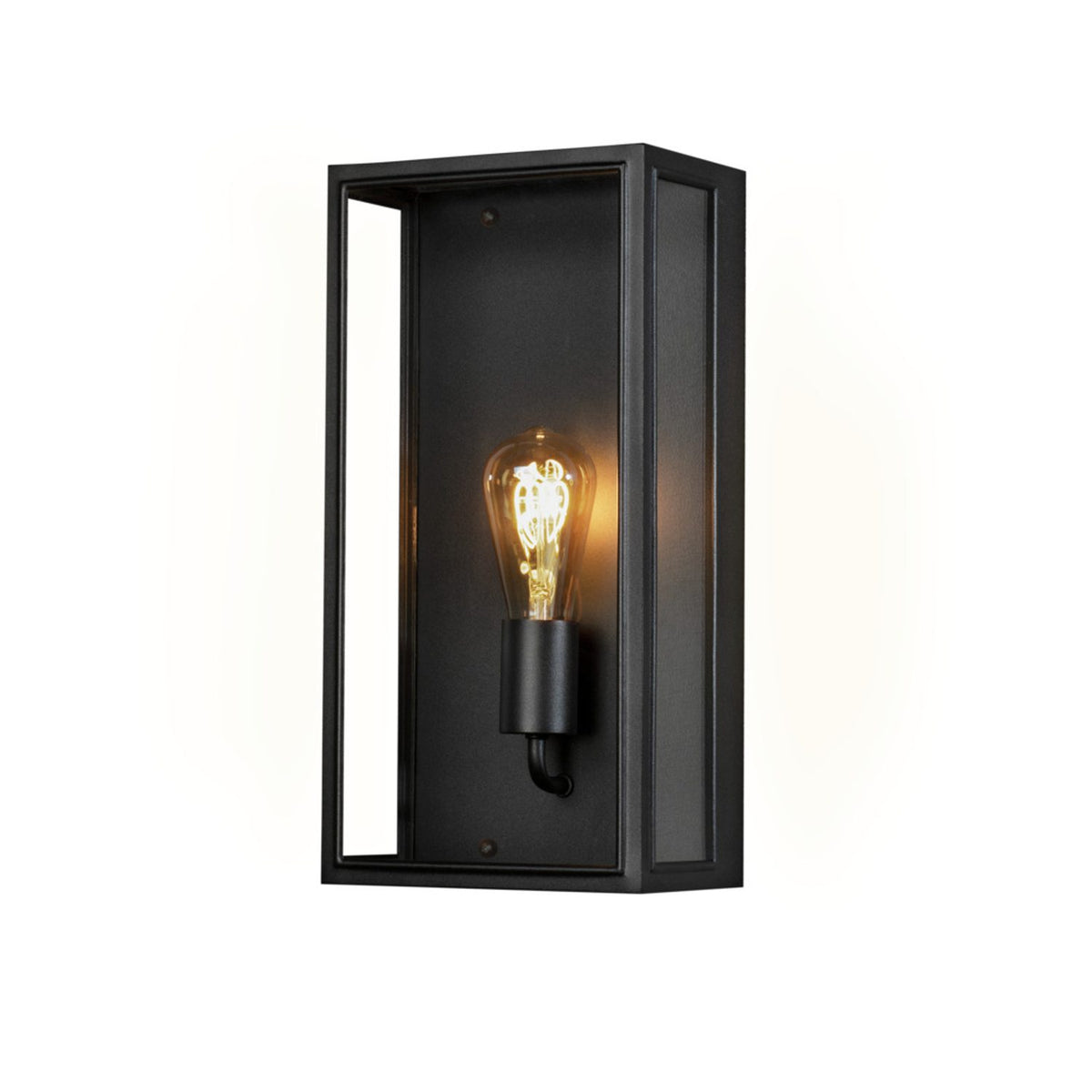 Carpi E27 Vägglampa Ute Svart/Klar, Stor (20.5 cm)