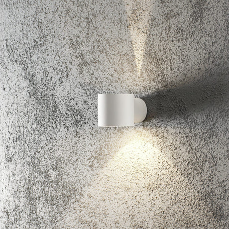 Modena G9 Rund Vägglampa Ute Vit