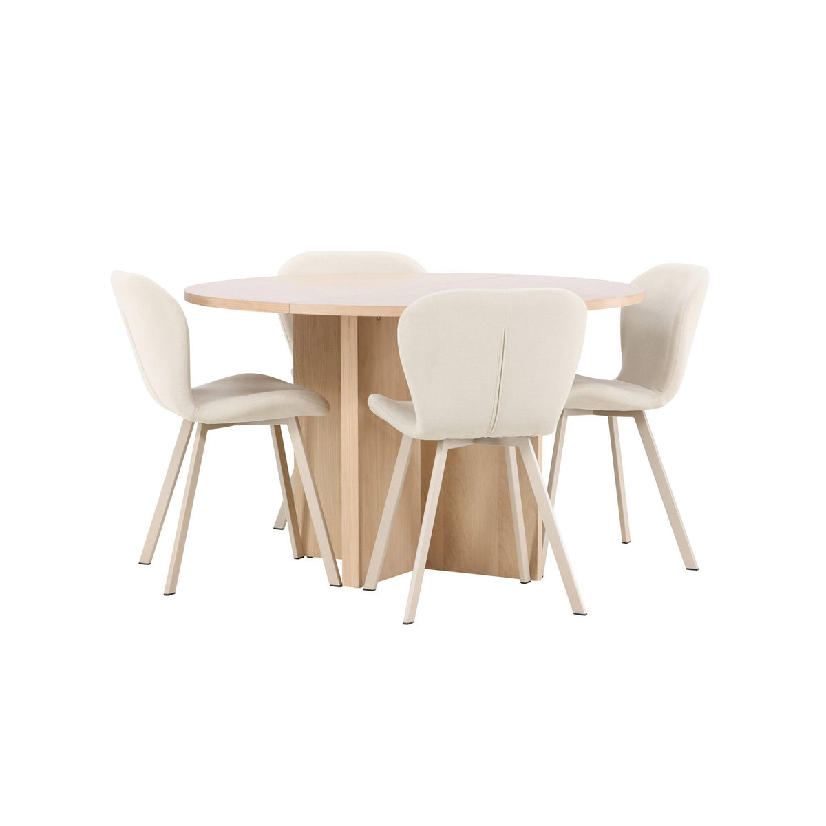 Strada, Lilja Oval matgrupp Beige, Vitpigmenterad, ⌀120