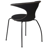 Flair Stol Black Leather, Black