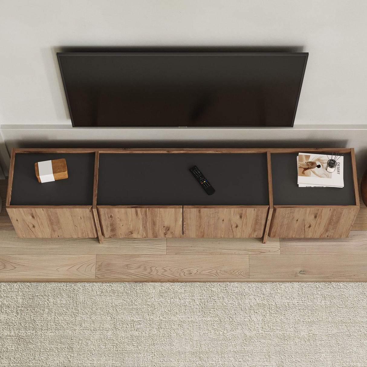 Victoria TV-bänk Atlantic Pine Antracit