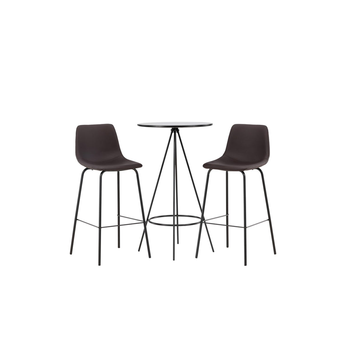 Bistro, Alexi Rund matgrupp Svart,Brun, Svart, ⌀60