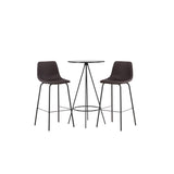 Bistro, Alexi Rund matgrupp Svart,Brun, Svart, ⌀60