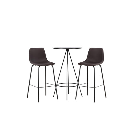 Bistro, Alexi Rund matgrupp Svart,Brun, Svart, ⌀60
