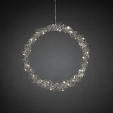 45 cm 40 varmvita LED Julkrans med Belysning Silver