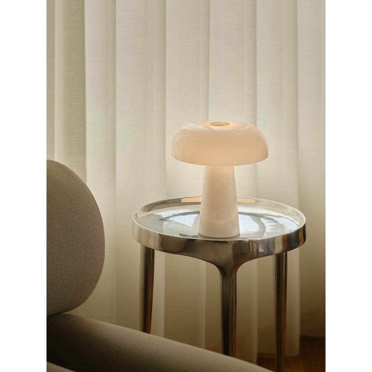 Glossy Bordslampa Vit