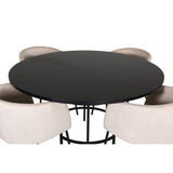 Copenhagen, Berit Rund matgrupp Beige,Svart, Svart, ⌀140