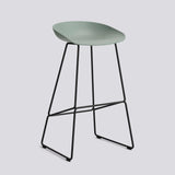 AAS 38 75 cm Barpall Fall green 2.0, Black – pulverlackerat stål