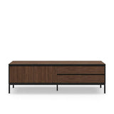 Lorenza (180 x 55 x 40 cm) TV-bänk Milano valnötträ svart svart