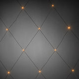 Nät LED Svart kabel 24V/IP44 Ljusslinga Ute 3x3m, Amber