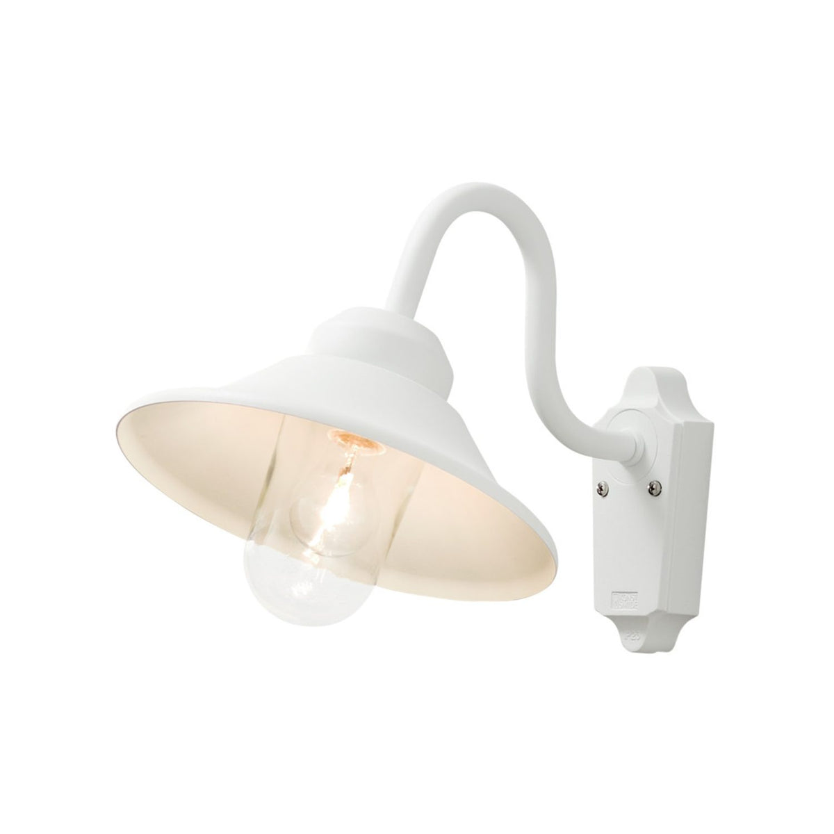 Vega E27 Ner Vägglampa Ute Vit