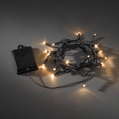 40 LED Multifunktion/timer 6h Ljusslinga Ute Amber/Svart Kabel