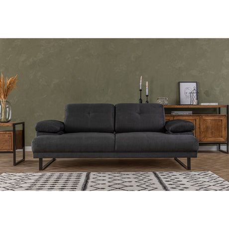 Kingston (199 x 99 x 83 cm) 2-sits bäddsoffa Antracit