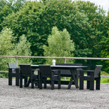 Crate L180 × B89,5 × H74,5 cm Matbord Black – massiv furu med vattenbaserad lack