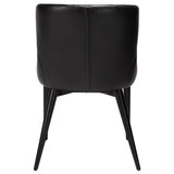 Vetro Stol Vintage Black Art.Leather, Black Oak