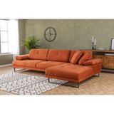 Windhoek Small (178 x 100 x 155 cm) Orange Hörnsoffa Höger