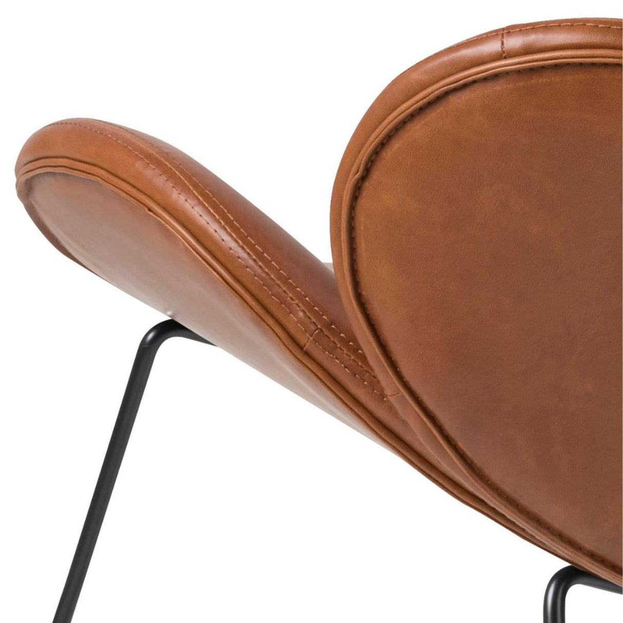 Cazar Loungefåtölj PU vintage Konjak/Svart