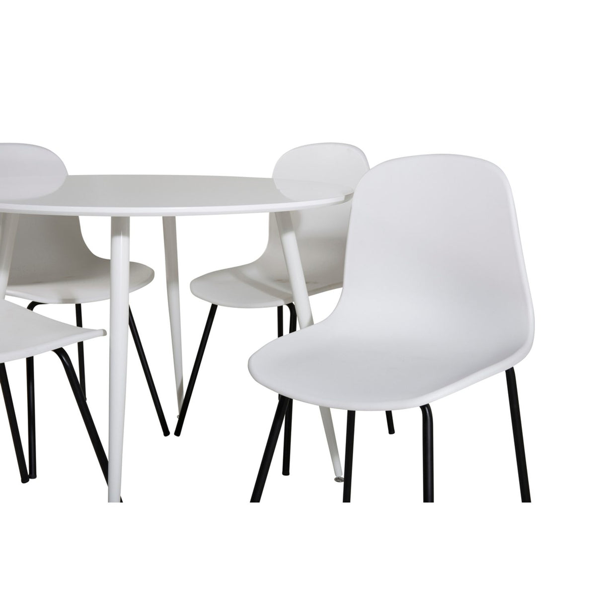 Plaza, Arctic Rund matgrupp Svart,Vitt, Vit, ⌀100