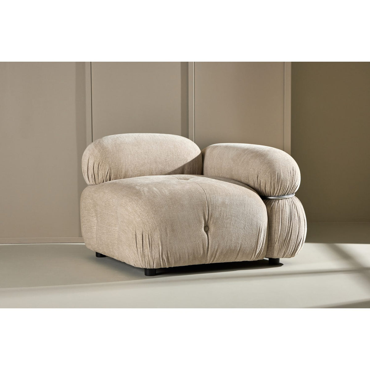 Mika Soffmodul Beige, Vänster Hörndel, Silver