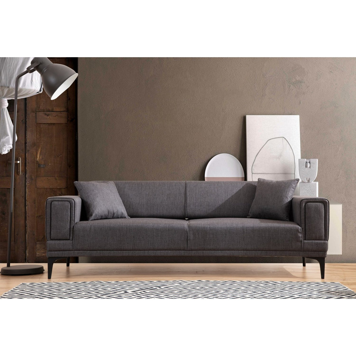 Horizon (230 x 95 x 77 cm) 3-sitssoffbädd Mörkgrå