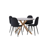 Piazza, Polar Rund matgrupp Svart, Grå, ⌀120