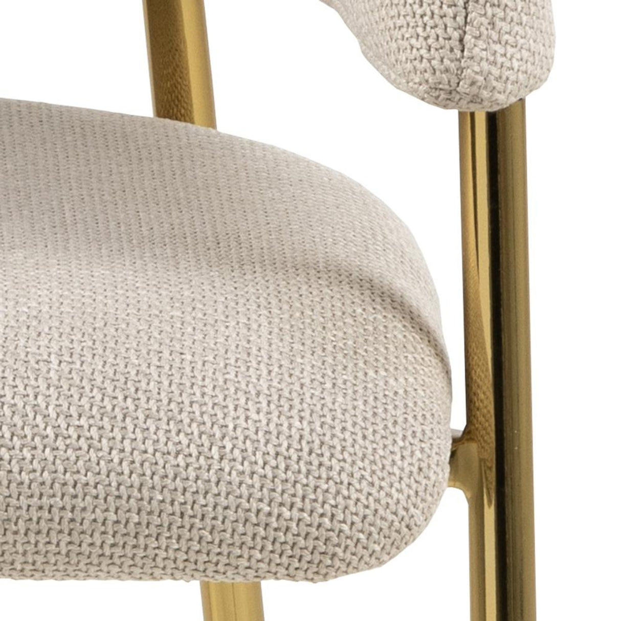 Ann Matstol med Armstöd Basel tyg Beige